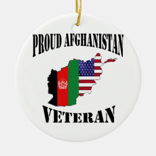 Proud US Afghanistan Veteran Keramik Ornament