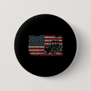 Proud US Bauer Shirt Männer Frauen Traktoren in de Button