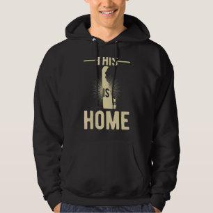 Proud Usa Fan Staat Dies ist Zuhause Map Delaware Hoodie