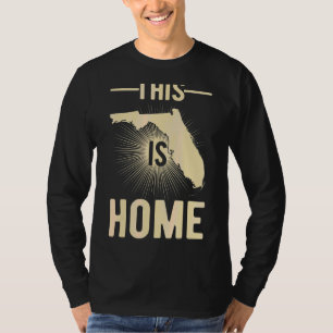 Proud Usa Fan Staat Dies ist Zuhause Map Florida T-Shirt