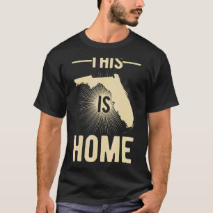 Proud Usa Fan Staat Dies ist Zuhause Map Florida T-Shirt
