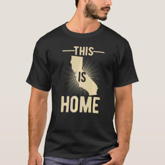 Proud Usa Fan Staat Dies ist Zuhause Map Kaliforni T-Shirt