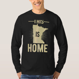 Proud Usa Fan Staat Dies ist Zuhause Map Minnesota T-Shirt