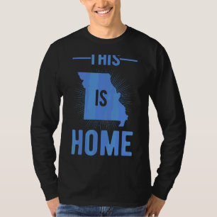 Proud Usa Fan Staat Dies ist Zuhause Map Missouri T-Shirt