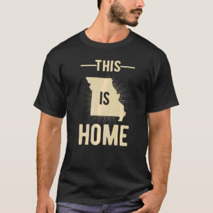Proud Usa Fan Staat Dies ist Zuhause Map Missouri  T-Shirt