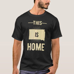 Proud Usa Fan Staat Dies ist Zuhause Map South Dak T-Shirt
