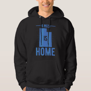 Proud Usa Fan Staat Dies ist Zuhause Map Utah Hoodie