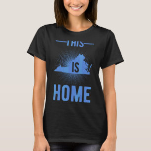 Proud Usa Fan Staat Dies ist Zuhause Map Virginia T-Shirt