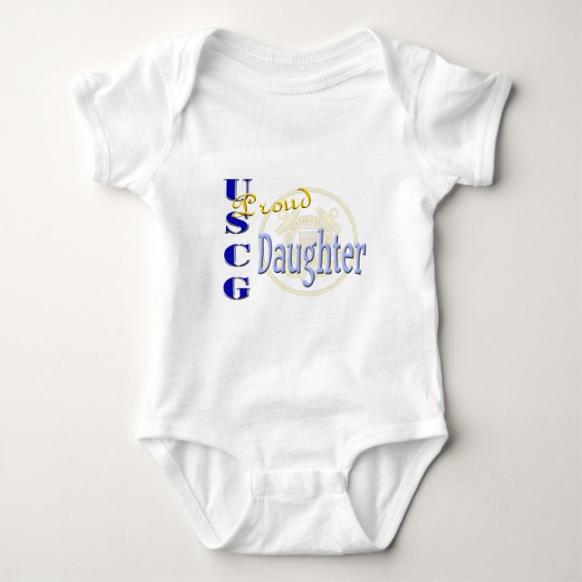 Proud USCG-Tochter Baby Strampler (Vorderseite)