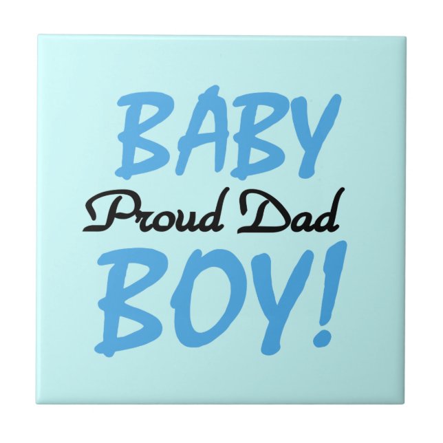 Proud Vater Baby Boy Geschenke Fliese (Vorderseite)