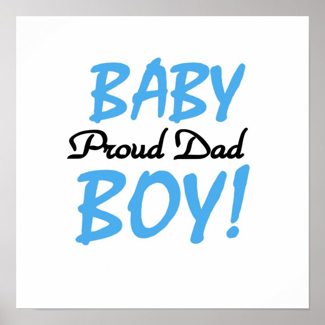 Proud Vater Baby Boy Geschenke Poster (Vorne)