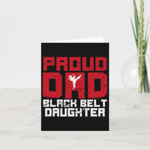 Proud Vater Black Belt Daughter Funny Karate Vater Karte