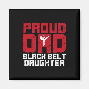 Proud Vater Black Belt Daughter Funny Karate Vater Magnet