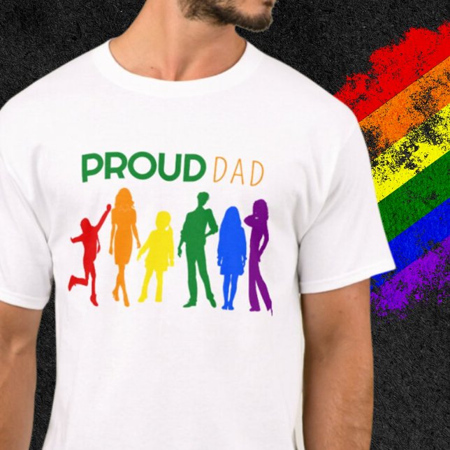 Proud VATER Gay Pride Silhouette T-Shirt (Von Creator hochgeladen)