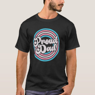 Proud Vater Groovy LGBTQ Transgender Pride Trans F T-Shirt