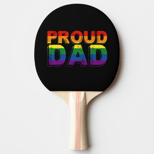 Proud Vater LGBT Parent Gay Pride Vater Tischtennis Schläger (Vorderseite)