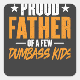 Proud Vater Quadratischer Aufkleber