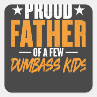 Proud Vater Quadratischer Aufkleber
