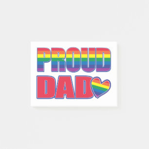 PROUD — Vater- Regenbogenflagge Post-it Klebezettel