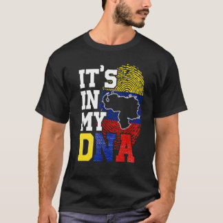 Proud Venezuelan Fingerprint Caracas Pride Dna Ven T-Shirt