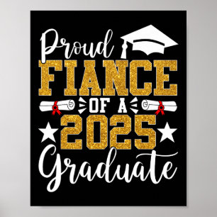 Proud-Verlobte eines 2025-Graduate-Verlobte-Abschl Poster