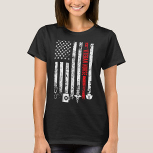 Proud Veteran Nurse US Flag Veteran Pflege 1 T-Shirt