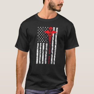 Proud Veteran Nurse US Flag Veteran Pflege 1 T-Shirt