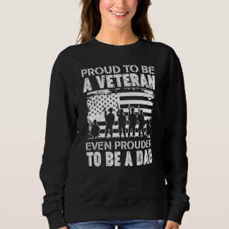 Proud Veteran Vater Vater Usa Flag Patriotic Sweatshirt