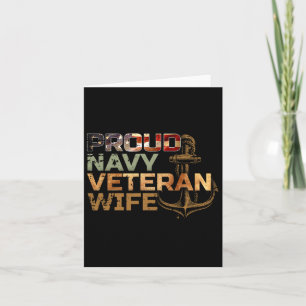 Proud Veterans Ehefrau US American Flag Patriotic Karte