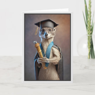 Proud Weasel Abschluss Card Dankeskarte