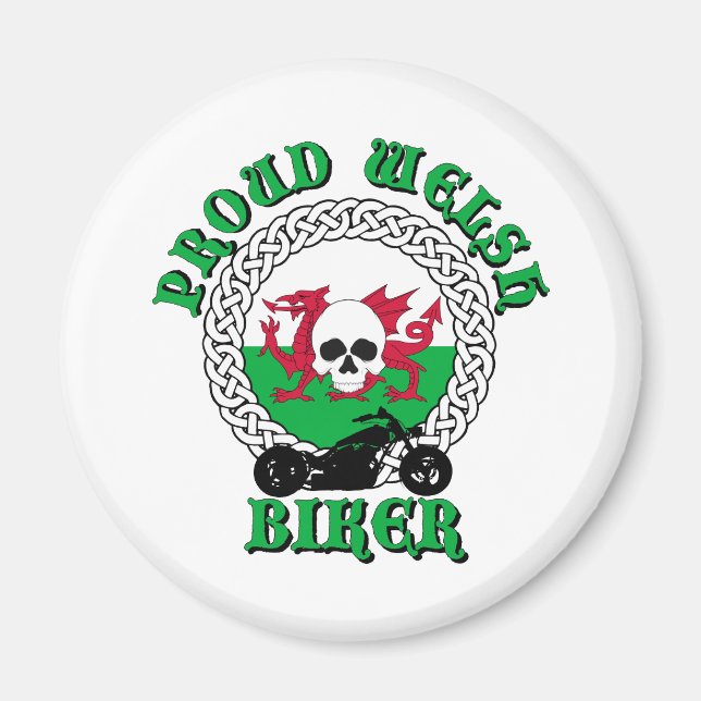 Proud Welsh Biker Magnet (Vorne)