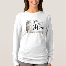 Proud White Maine Coon Cat Mama T - Shirt