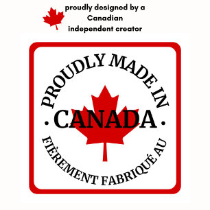 Proudding Made in Canada/Fabriqué au Canada Eng-Fr Quadratischer Aufkleber