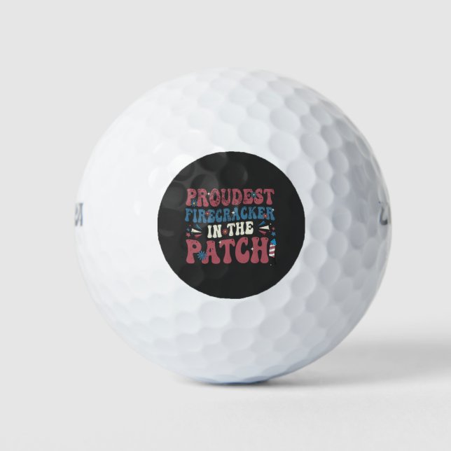 Proudest Firecracker in Patch 4. Juli USA Golfball (Vorderseite)