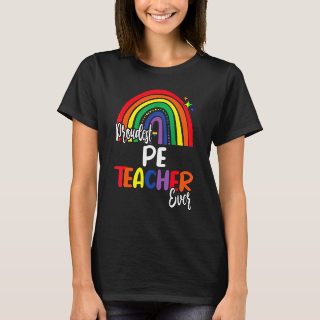 Proudest Pe Teacher je verspreche ich, Liebe zu le T-Shirt (Vorderseite)