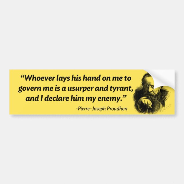 Proudhon Tyrann-Autoaufkleber Autoaufkleber (Vorne)