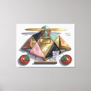 Proun-Artefakt: Die Astral-Pilot-Geometrie Leinwanddruck