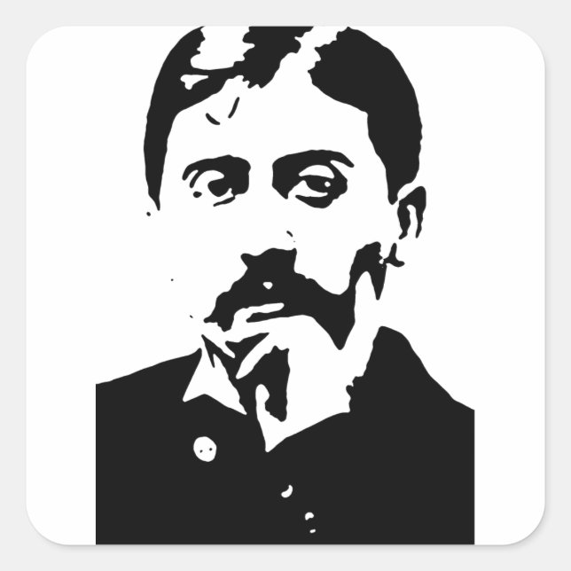 Proust Quadratischer Aufkleber (Vorderseite)