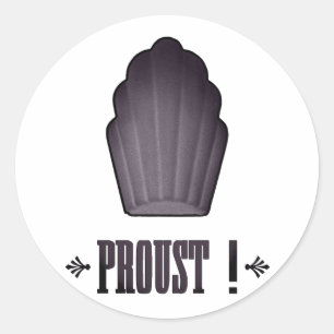 Proust ! runder aufkleber