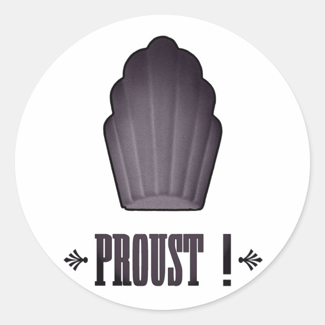 Proust ! runder aufkleber (Vorderseite)