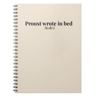 Proust schrieb in Bett-Notizbuch – Literarisches N Notizblock