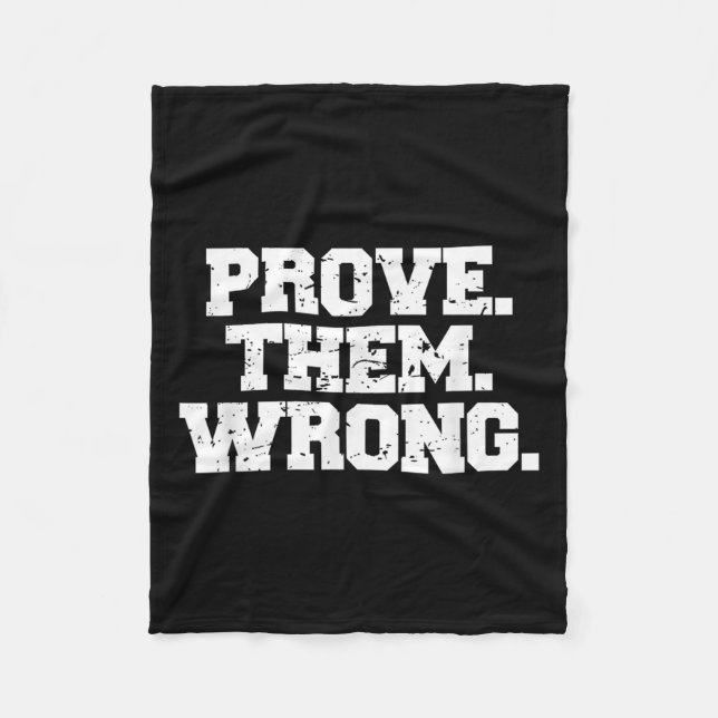 Prove Them Wrong Workout Training Motivation Logo  Fleecedecke (Vorderseite)