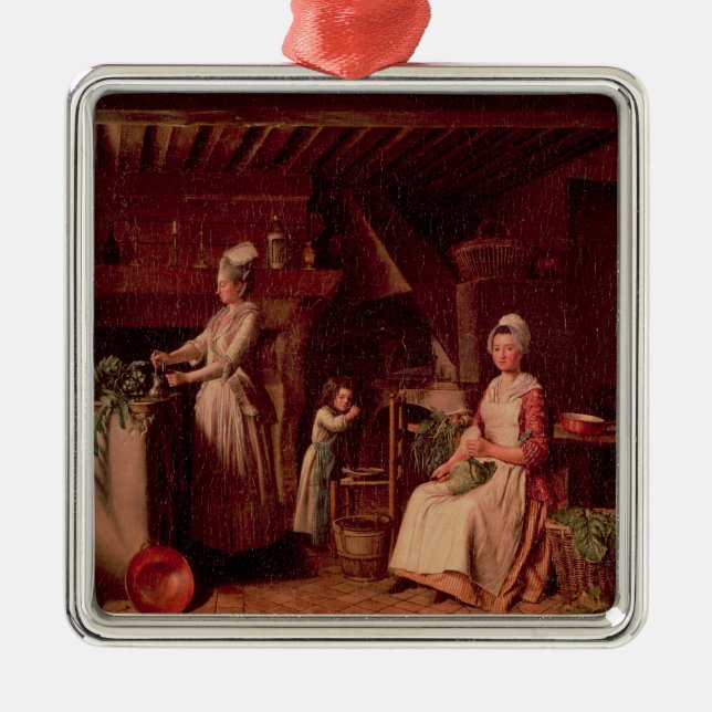 Provencal Küche Silbernes Ornament (Vorne)