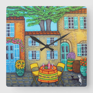 Provence Erinnerungen Wall Clock von Lisa Lorenz Quadratische Wanduhr