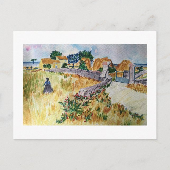 Provence Farmhouse Style Van Gogh Postkarte (Vorderseite)