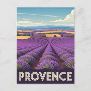 Provence France Lavender Fields Travel Postkarte