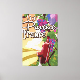 Provence France Vineyeard Reiseplakat Leinwanddruck