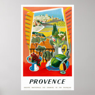 Provence France Vintage Travel Poster restauriert