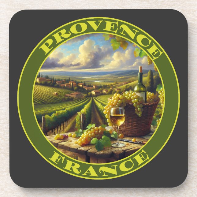 Provence France Weinland Getränkeuntersetzer (Vorderseite)