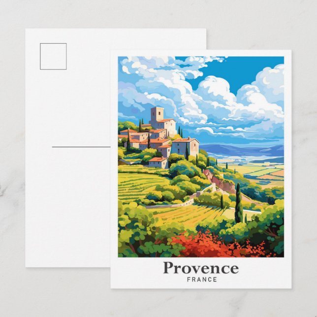 Provence Frankreich Kunst, Dichtung und Musik Postkarte (Vorne/Hinten)